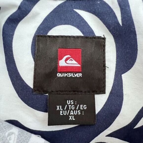 Quiksilver Men's Size XL Wave Spiral Aloha Short Sleeve Shirt Top Whimsical - Picture 3 of 15